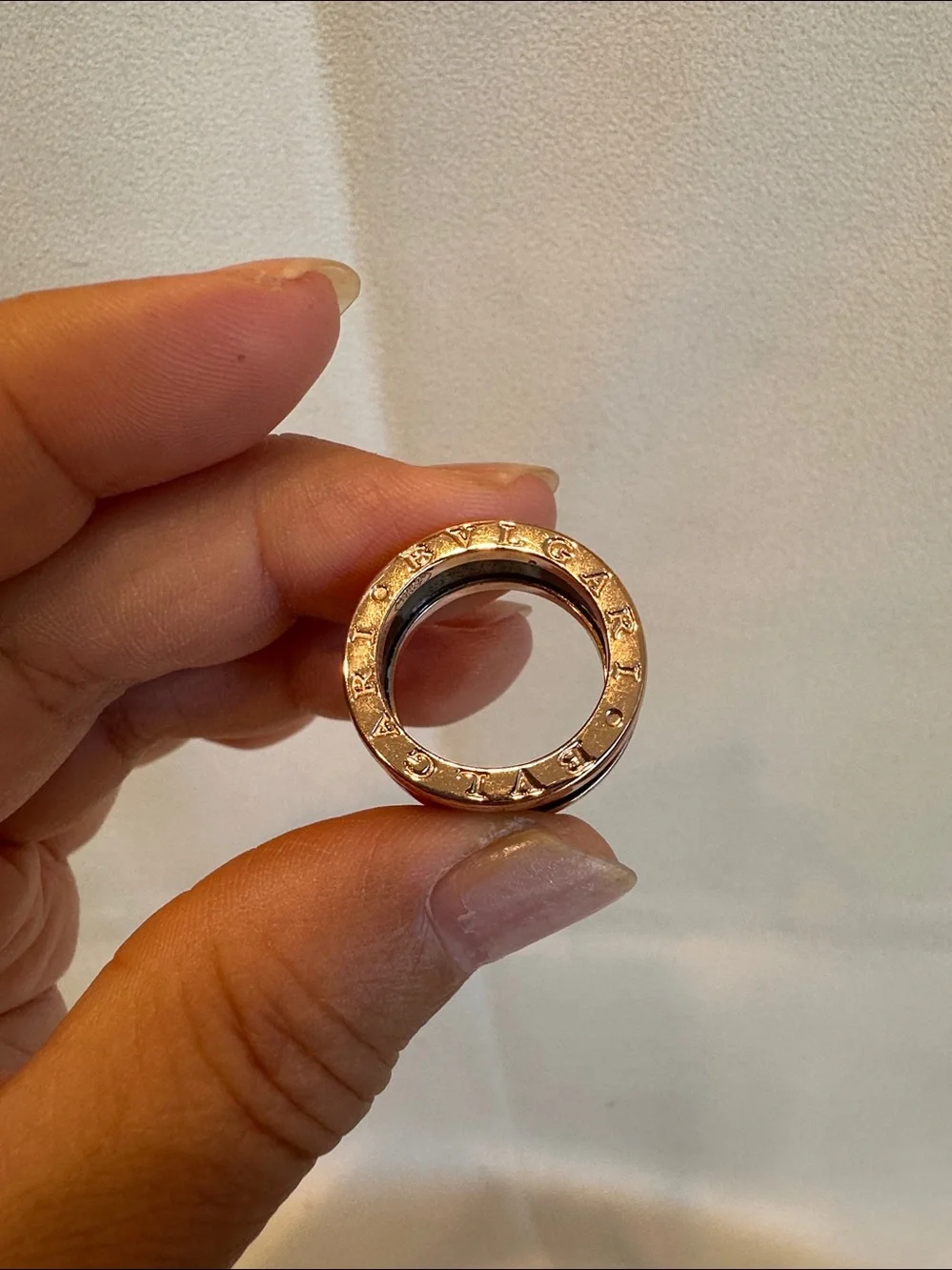 Designer Inspired Double Band Rose Gold Tone Ring - Sleek Stacked Design Sz 5.5